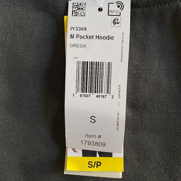 Adidas Men's Fleece Hoodie, Pullover, Gray, Small NWT - Picture 6 of 16